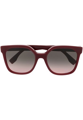 Fendi Eyewear Occhiali da sole squadrati - Rosso