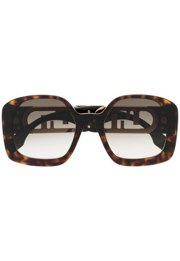 Fendi Eyewear Occhiali da sole con logo - Marrone