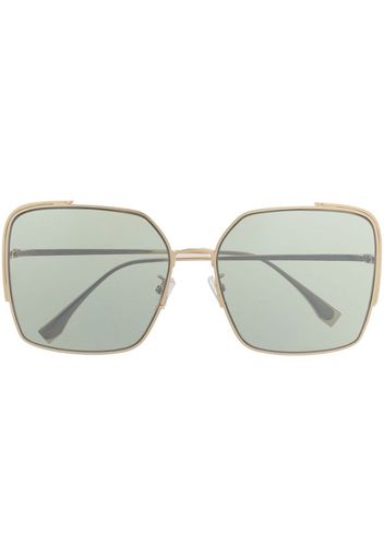 Fendi Eyewear Occhiali da sole squadrati oversize - Verde