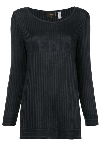 logo knit top