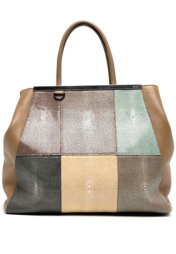 Fendi Pre-Owned Patchwork 2Jours handbag - Marrone