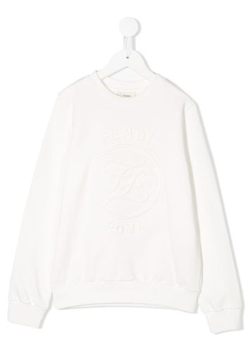 logo embossed sweatshirt