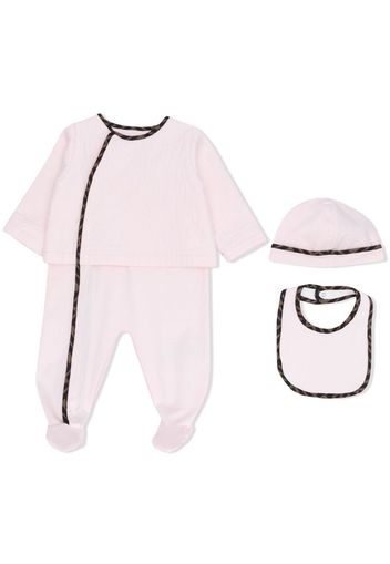 contrast piping babygrow set