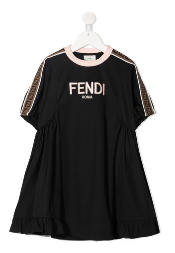 Fendi Kids Vestito con stampa - Nero