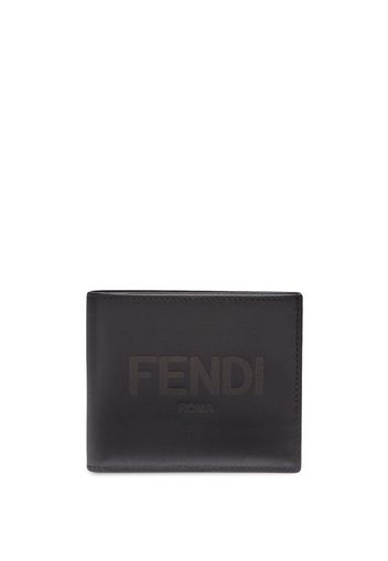 Fendi Portafoglio bi-fold goffrato - Nero