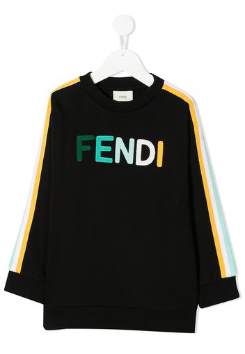 Fendi Kids Felpa con applicazione - Nero