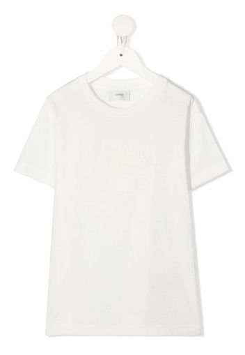 Fendi Kids logo lettering T-shirt - Bianco