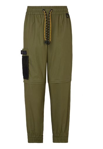 Fendi Pantaloni sportivi con zip - Verde