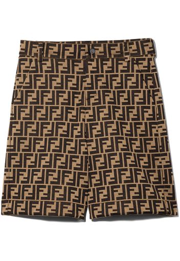 Fendi Kids FF-motif shorts - Marrone