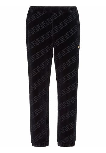 Fendi Pantaloni sportivi con motivo FF - Nero