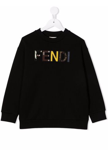 Fendi Kids logo sweatshirt - Nero