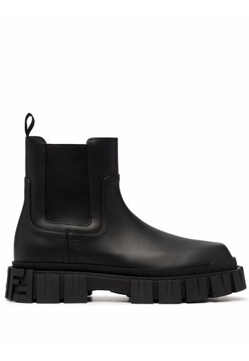 Fendi leather slip-on ankle boots - Nero