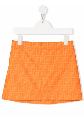 Fendi Kids Minigonna con stampa - Arancione