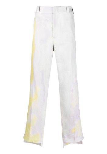 Fendi Pantaloni dritti sartoriali con motivo jacquard - Blu