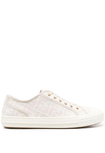 Fendi logo-print sneakers - Toni neutri