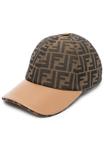 Fendi FF embroidered cap - Marrone