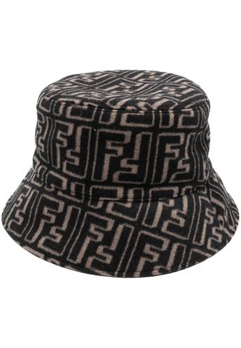 Fendi FF-jacquard bucket hat - Nero