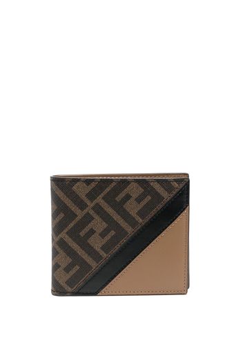 Fendi Portafoglio bi-fold con monogramma - Marrone