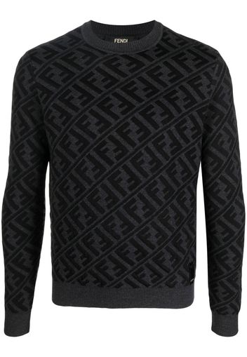 Fendi FF monogram-pattern jumper - Grigio