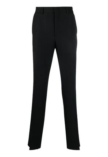 Fendi logo-plaque tailored trousers - Nero