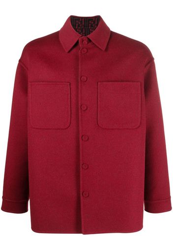 Fendi Giacca-camicia con bottoni - Rosso