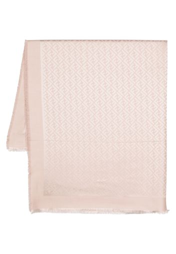 Fendi monogram-pattern print scarf - Toni neutri