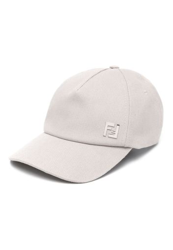 Fendi logo-embossed cotton cap - Grigio