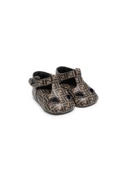 Fendi Kids Sandali con motivo FF - Marrone