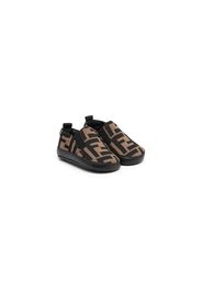 Fendi Kids Sneakers senza lacci - Marrone