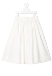 Fendi Kids pleated A-line skirt - Bianco