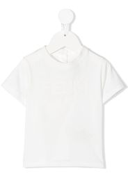 Fendi Kids FF-logo embroidery T-shirt - Bianco