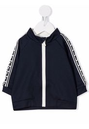 Fendi Kids logo-tape zipped jacket - Blu