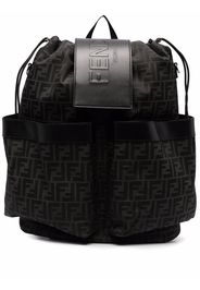 Fendi monogram pattern backpack - Nero