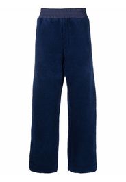 Fendi fleece straight-leg track pants - Blu