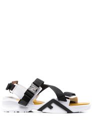 Fendi Flow jacquard-logo sandals - Nero