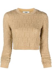 Fendi FF metallic threaded jumper - Oro