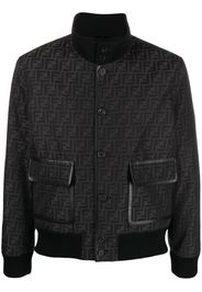 Fendi Bomber con monogramma jacquard - Nero