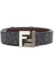 Fendi FF logo-plaque leather belt - Nero