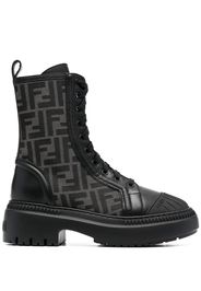 Fendi Rockoko combat boots - Nero