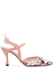 Fendi Pumps a punta con paillettes - Rosa