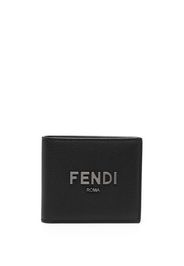 Fendi Portafoglio bi-fold con logo goffrato - Nero