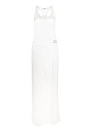 Fendi sleeveless silk satin jumpsuit - Bianco