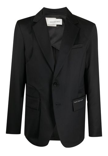 Feng Chen Wang Blazer monopetto con ricamo - Nero