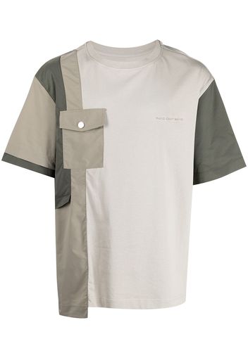 Feng Chen Wang T-shirt con design color-block - Grigio