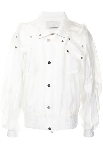 Feng Chen Wang Bomber semi trasparente - Bianco