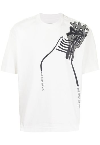 Feng Chen Wang T-shirt con stampa - Bianco