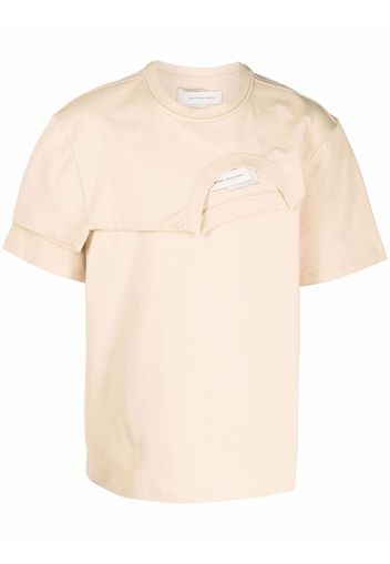 Feng Chen Wang asymmetric layered cotton T-shirt - Toni neutri