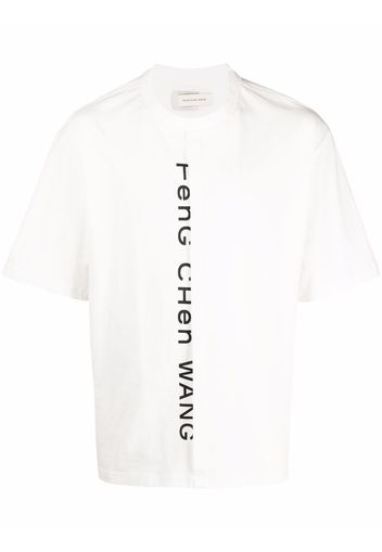 Feng Chen Wang logo-print cotton T-shirt - Bianco