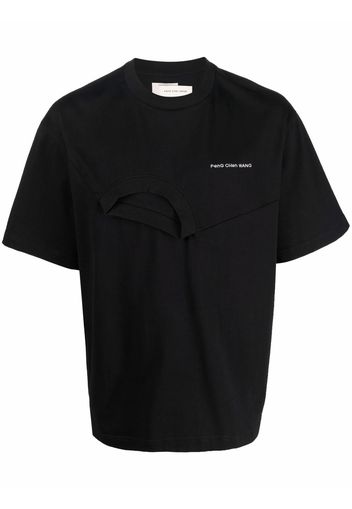 Feng Chen Wang layered cotton T-shirt - Nero