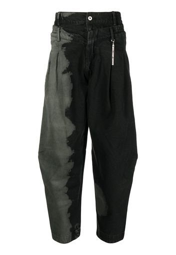 Feng Chen Wang asymmetric tapered trousers - Nero